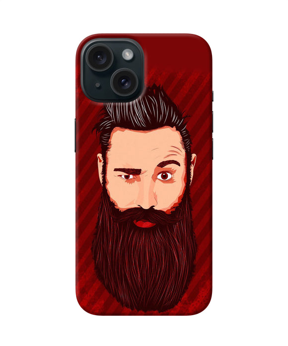 Beardo character iPhone 15 Back Cover