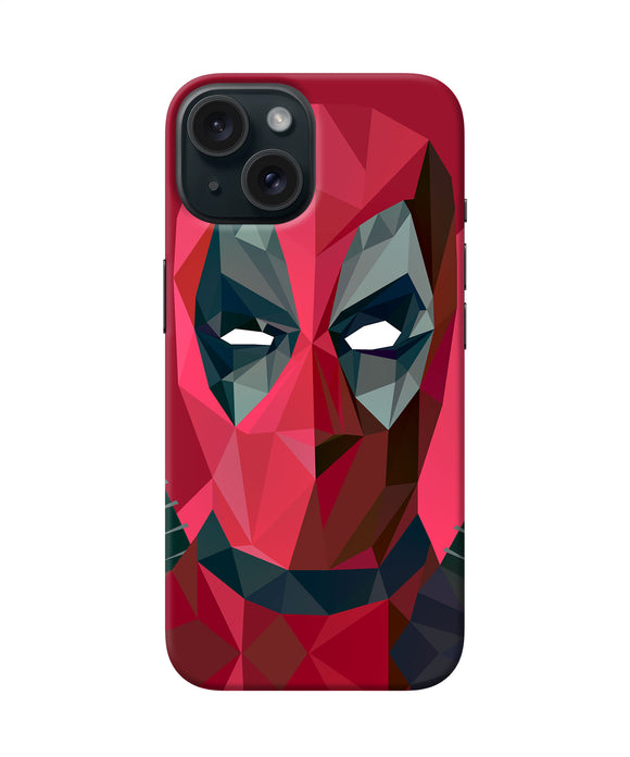 Abstract deadpool full mask iPhone 15 Back Cover