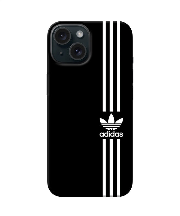 Adidas strips logo iPhone 15 Back Cover
