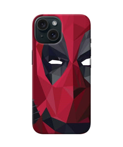 Abstract deadpool half mask iPhone 15 Back Cover