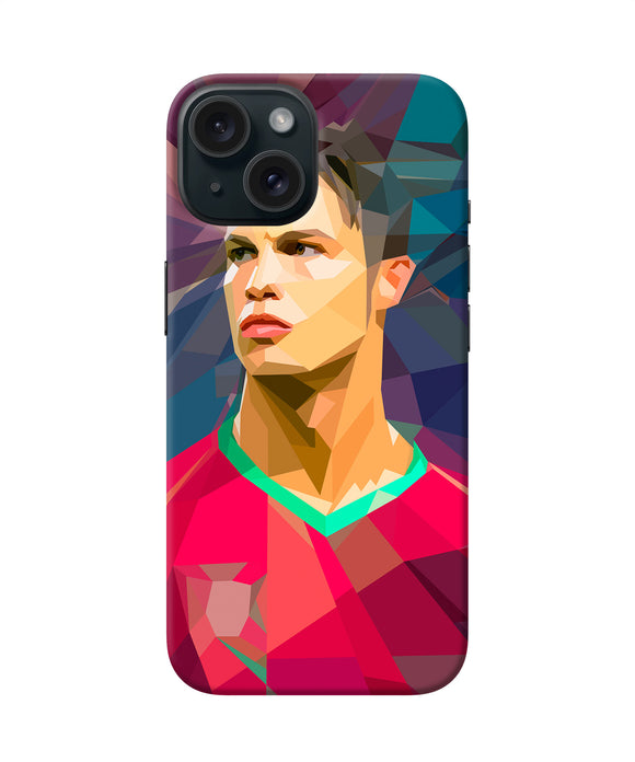 Abstract ronaldo iPhone 15 Back Cover