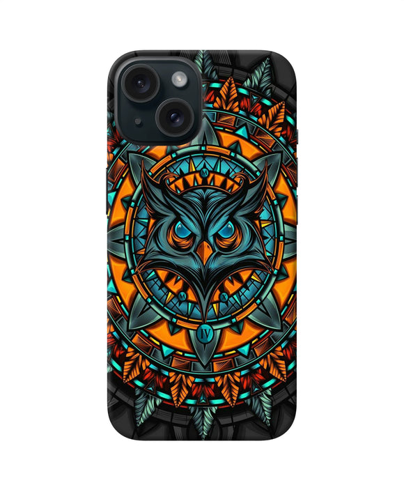 Angry Owl Art iPhone 15 Plus Back Cover