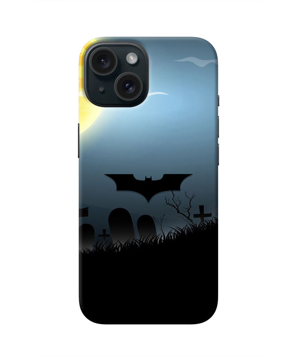 Batman Scary cemetry iPhone 15 Plus Real 4D Back Cover