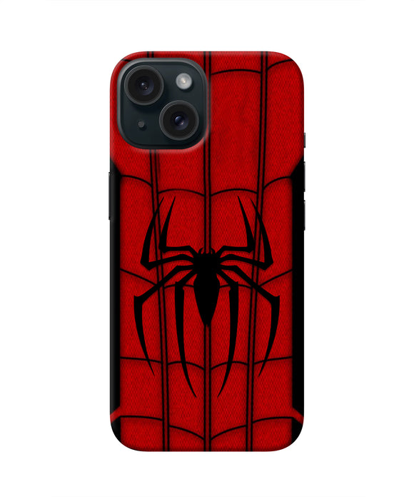 Spiderman Costume iPhone 15 Plus Real 4D Back Cover