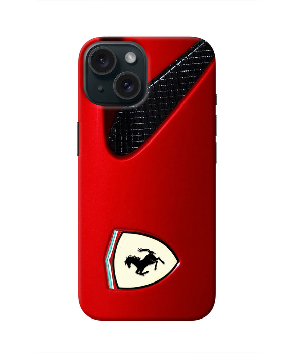 Ferrari Hood iPhone 15 Plus Real 4D Back Cover