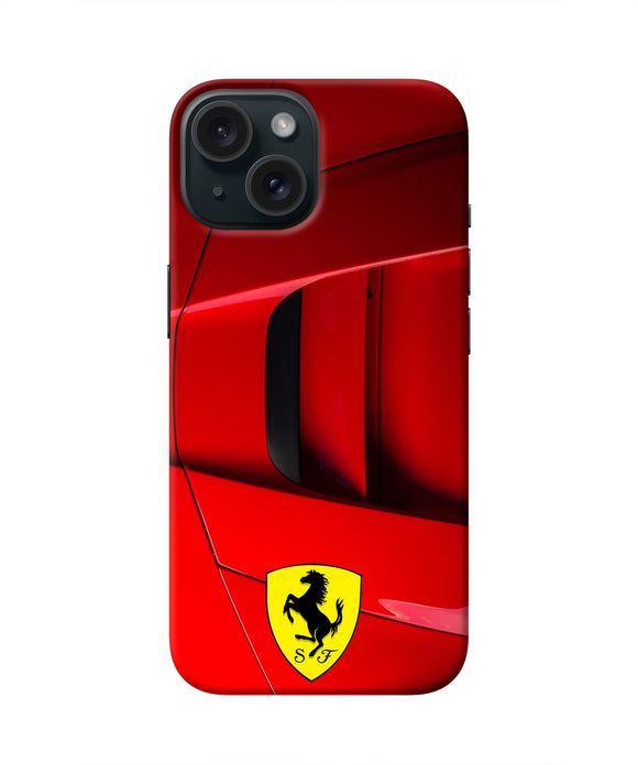 Ferrari Car iPhone 15 Plus Real 4D Back Cover