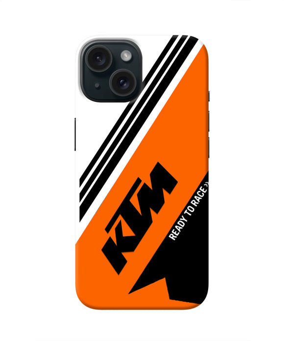KTM Abstract iPhone 15 Plus Real 4D Back Cover