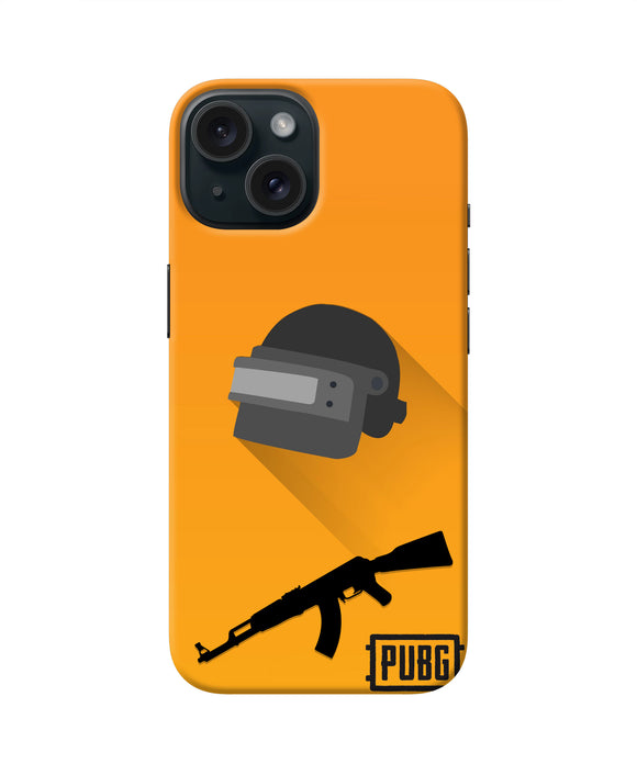 PUBG Helmet and Gun iPhone 15 Plus Real 4D Back Cover