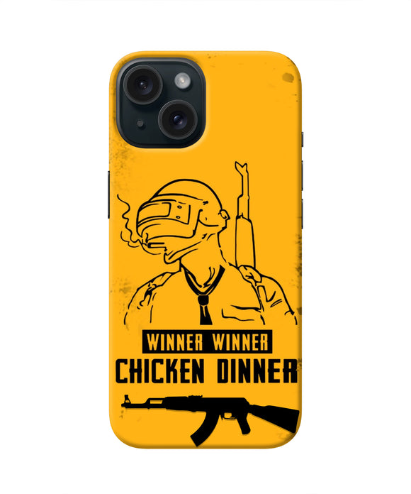 PUBG Chicken Dinner iPhone 15 Plus Real 4D Back Cover