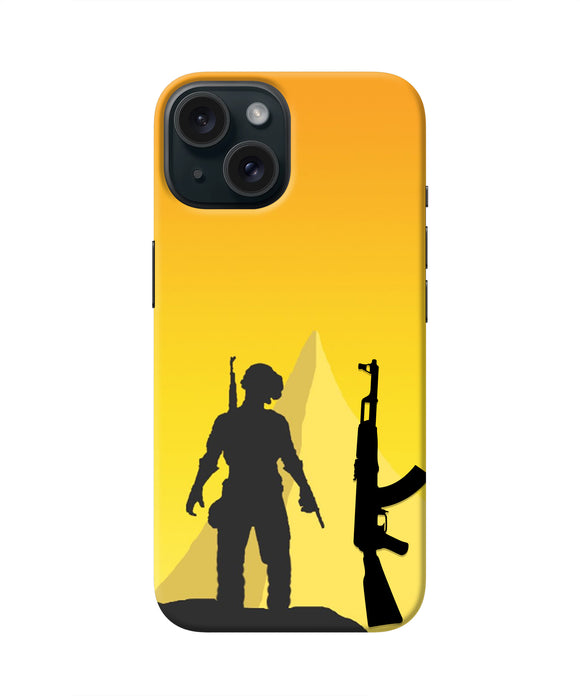 PUBG Silhouette iPhone 15 Plus Real 4D Back Cover