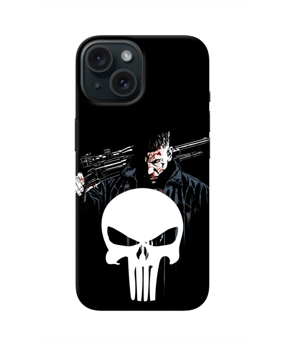 Punisher Character iPhone 15 Plus Real 4D Back Cover