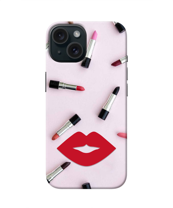Lips Lipstick Shades iPhone 15 Plus Real 4D Back Cover