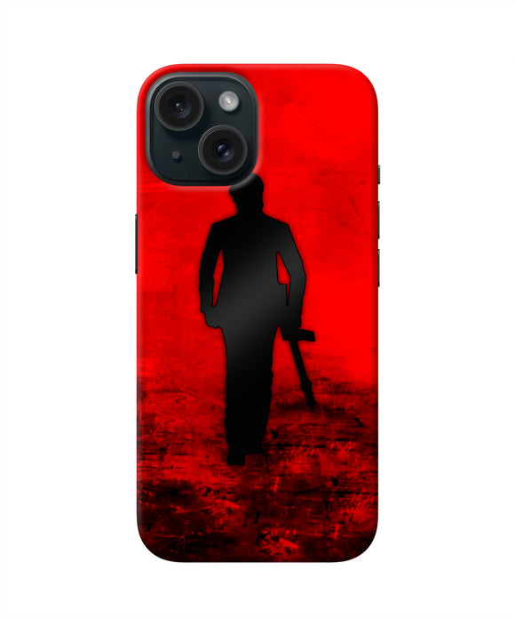 Rocky Bhai with Gun iPhone 15 Plus Real 4D Back Cover