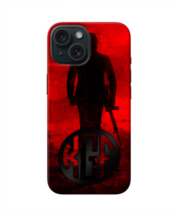 Rocky Bhai K G F Chapter 2 Logo iPhone 15 Plus Real 4D Back Cover