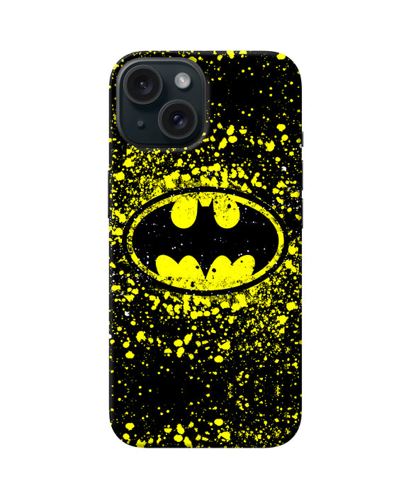 Batman last knight print yellow iPhone 15 Plus Back Cover