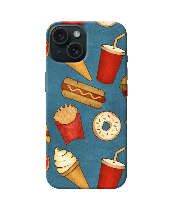 Abstract food print iPhone 15 Plus Back Cover