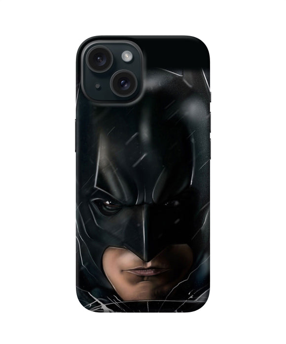 Batman black mask iPhone 15 Plus Back Cover