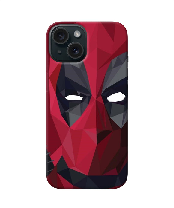 Abstract deadpool mask iPhone 15 Plus Back Cover