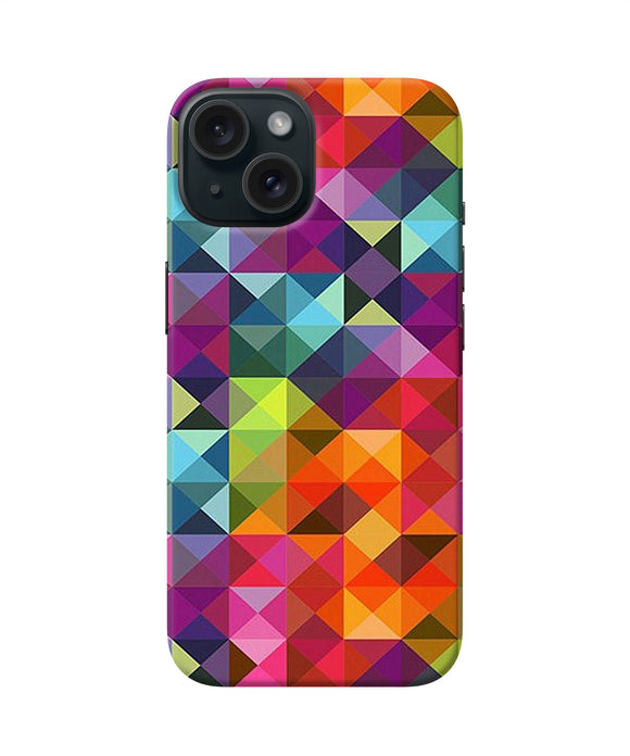 Abstract triangle pattern iPhone 15 Plus Back Cover