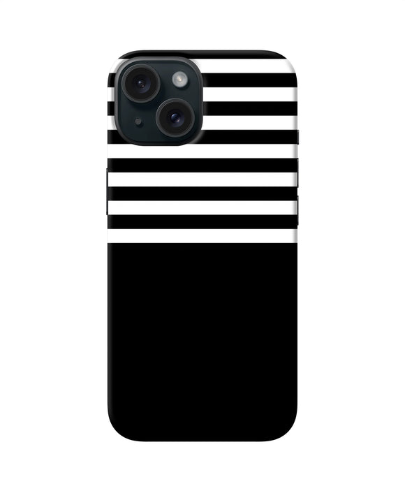 Black and white print iPhone 15 Plus Back Cover