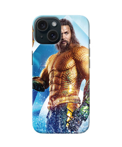 Aquaman water poster iPhone 15 Plus Back Cover