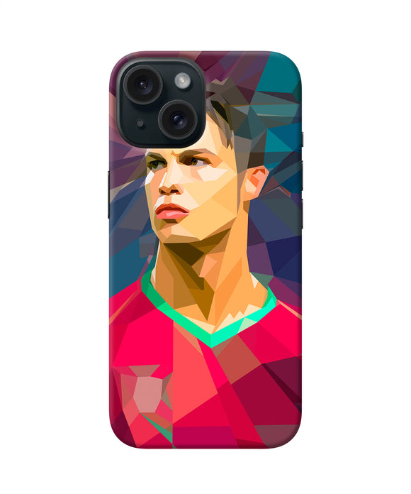 Abstract ronaldo iPhone 15 Plus Back Cover