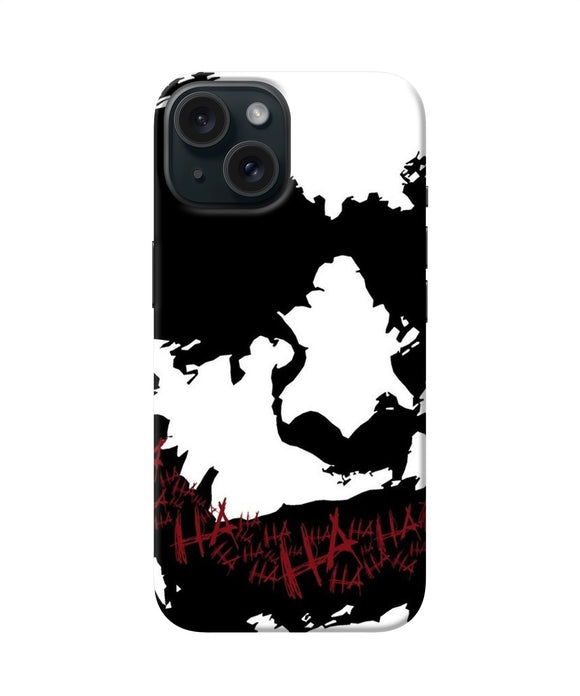 Black and white joker rugh sketch iPhone 15 Plus Back Cover