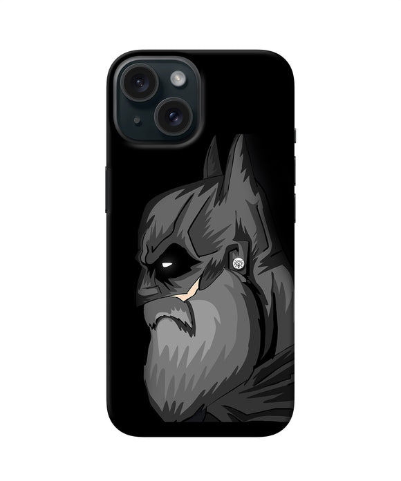 Batman with beard iPhone 15 Plus Back Cover