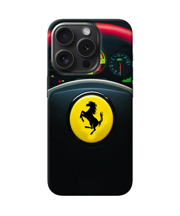 Ferrari Steeriing Wheel iPhone 15 Pro Real 4D Back Cover