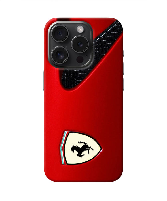 Ferrari Hood iPhone 15 Pro Real 4D Back Cover