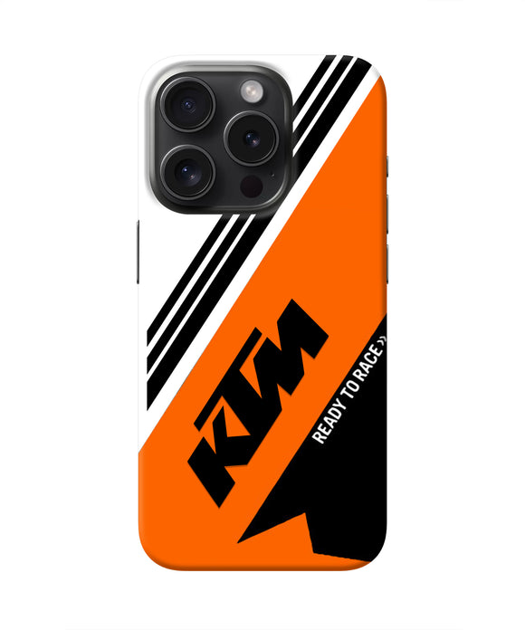 KTM Abstract iPhone 15 Pro Real 4D Back Cover