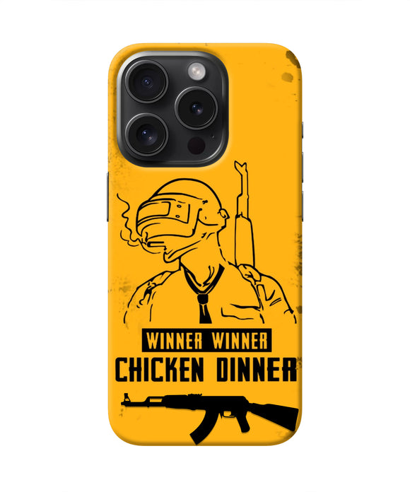 PUBG Chicken Dinner iPhone 15 Pro Real 4D Back Cover