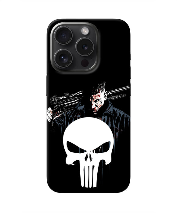 Punisher Character iPhone 15 Pro Real 4D Back Cover