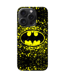 Batman last knight print yellow iPhone 15 Pro Back Cover