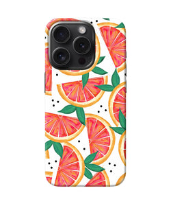 Abstract orange print iPhone 15 Pro Back Cover