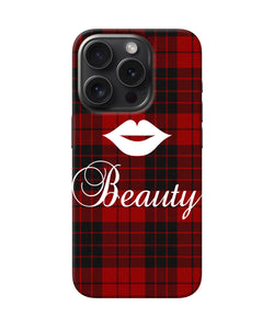 Beauty red square iPhone 15 Pro Back Cover