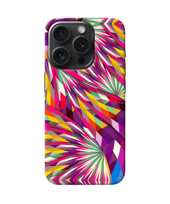 Abstract colorful print iPhone 15 Pro Back Cover