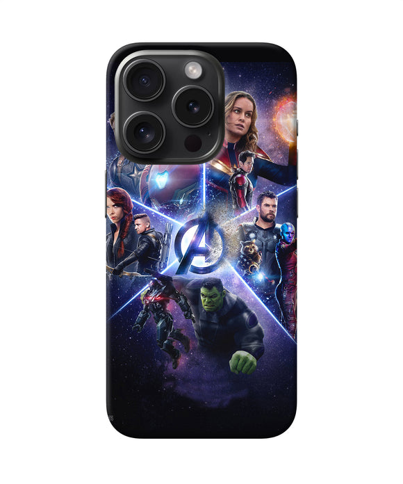 Avengers super hero poster iPhone 15 Pro Back Cover