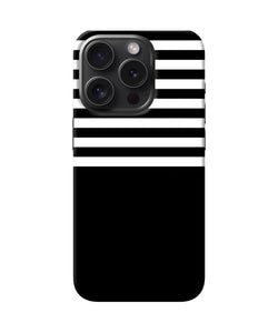 Black and white print iPhone 15 Pro Back Cover