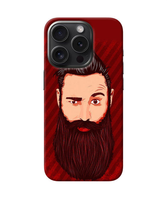 Beardo character iPhone 15 Pro Back Cover