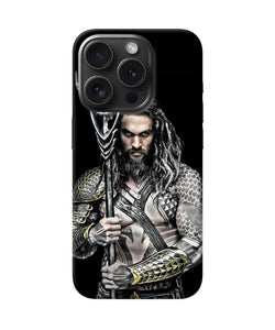 Aquaman trident black iPhone 15 Pro Back Cover