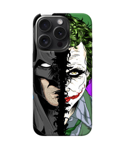 Batman vs joker half face iPhone 15 Pro Back Cover