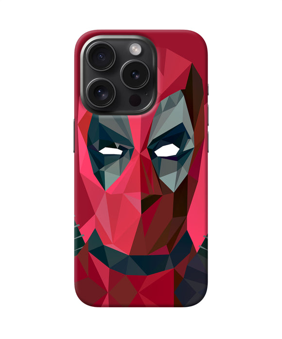 Abstract deadpool full mask iPhone 15 Pro Back Cover