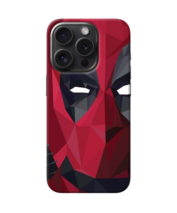 Abstract deadpool half mask iPhone 15 Pro Back Cover