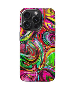 Abstract colorful ink iPhone 15 Pro Back Cover