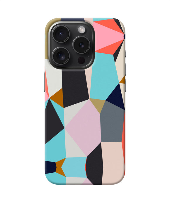 Abstract colorful shapes iPhone 15 Pro Back Cover