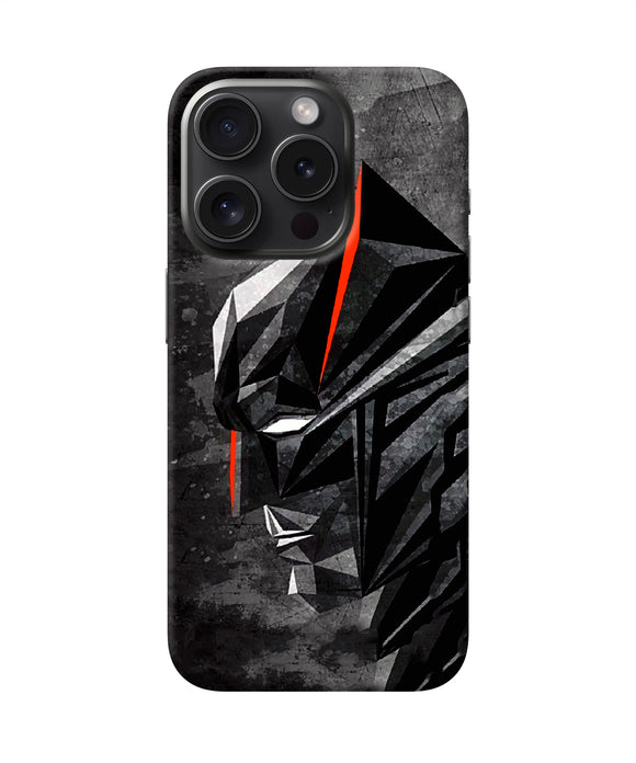 Batman black side face iPhone 15 Pro Back Cover