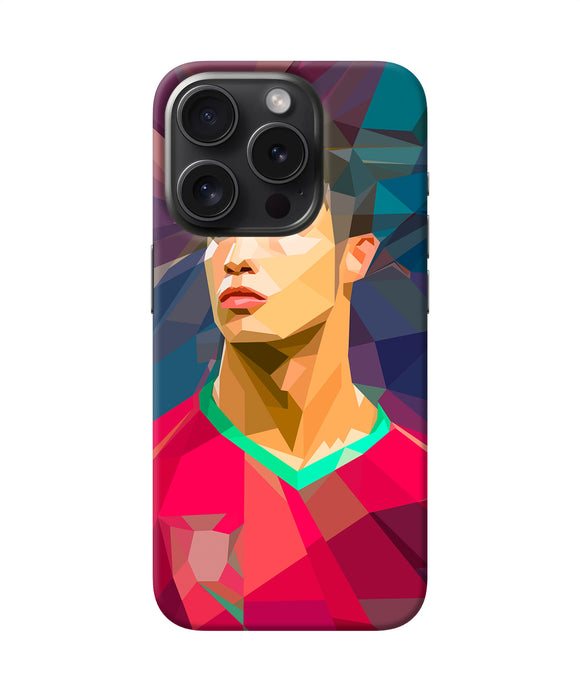 Abstract ronaldo iPhone 15 Pro Back Cover