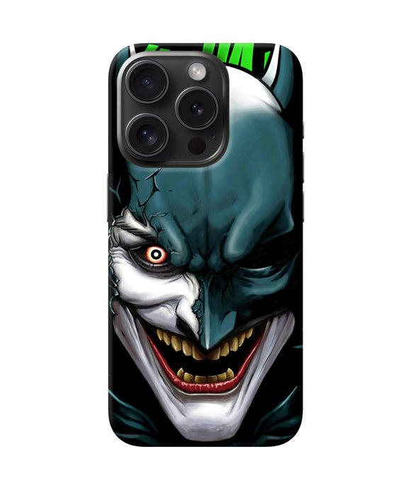 Batman joker smile iPhone 15 Pro Back Cover