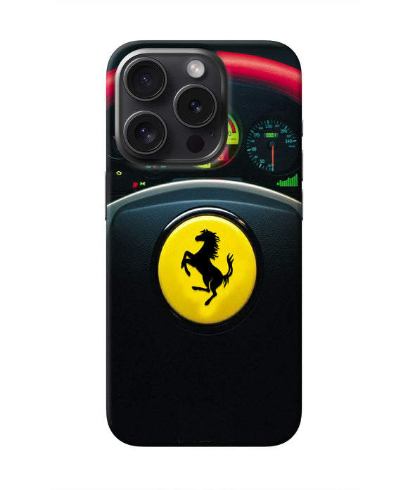 Ferrari Steeriing Wheel iPhone 15 Pro Max Real 4D Back Cover